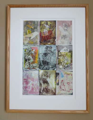 Milonga art dancers suspended giclée art print by Lys Flowerday - INQUISITIVE FIREFLIES