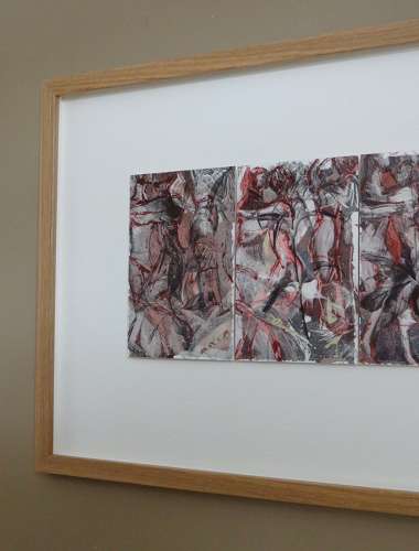 Expressionist dancers original artwork by artist Lys Flowerday Studio Dix Neuf - GLIMPSE