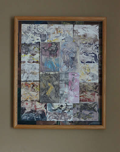 Original picture figures dancing composite monotype by Lys Flowerday  WIRELESS ANCHORAGE