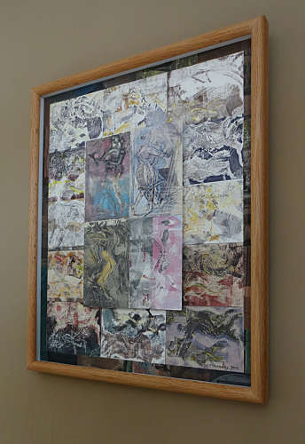 Original picture figures dancing composite monotype by Lys Flowerday  WIRELESS ANCHORAGE