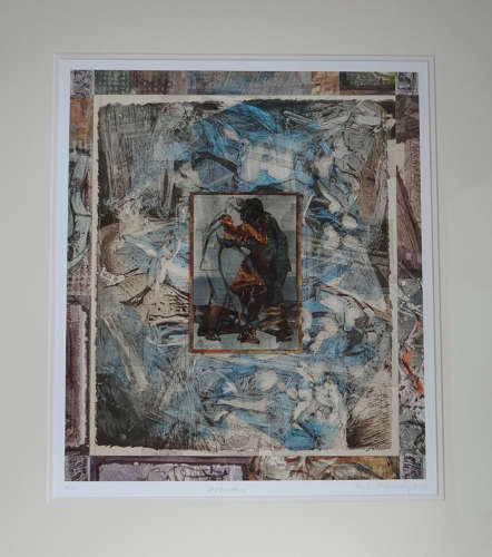 Dancing figures disappearing giclée fine art print by Lys Flowerday art Devon - ARBORETUM