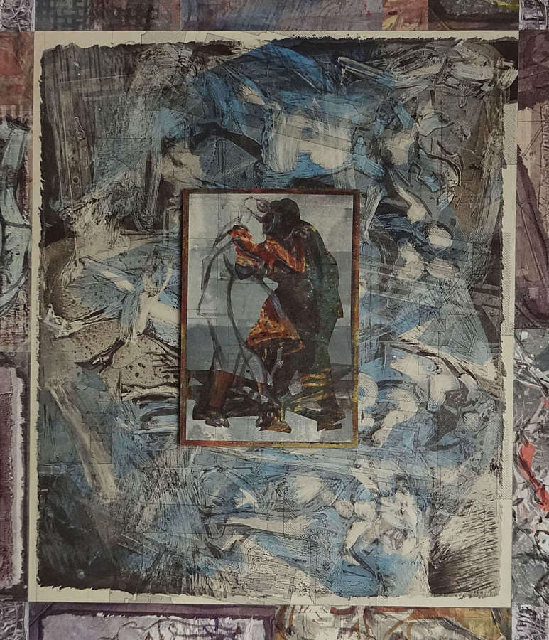 Art gallery fine artwork monotype original dancers by artist Lys Flowerday - ARBORETUM