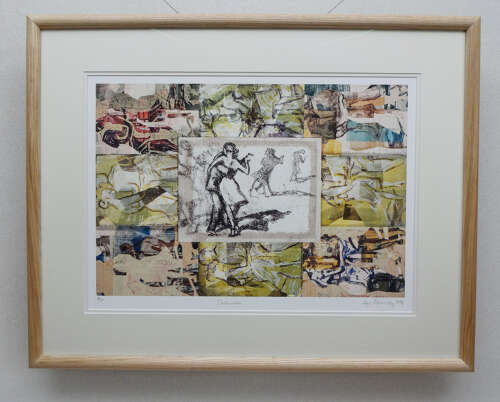 Dreamscape figures dancing milonga giclée art print by Lys Flowerday Devon - INSOMNIA