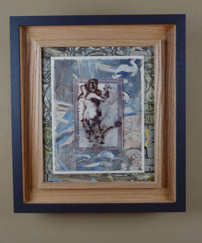 Milonga dancers picture composite monotype original by artist Lys Flowerday - BEATRIZ