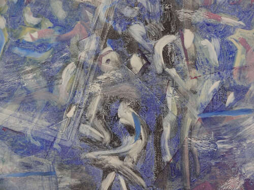 Original monotype art print inspired by Milonga dancers by Lys Flowerday - UNDERCURRENT