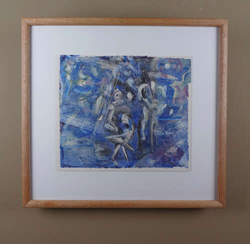 Original monotype art print inspired by Milonga dancers by Lys Flowerday - UNDERCURRENT