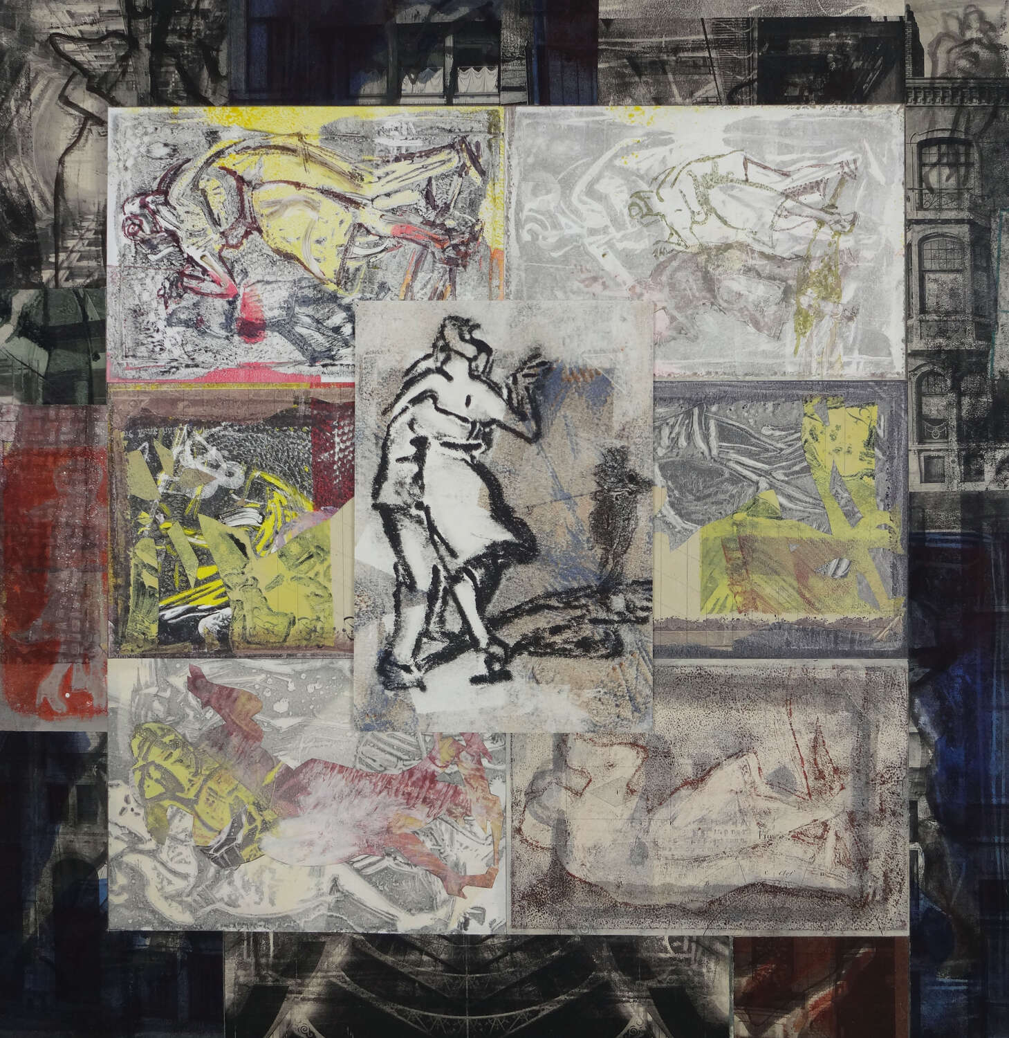 Original artwork dance and sewing machines by artist Lys Flowerday - WALTZ FOR WINNARETTA