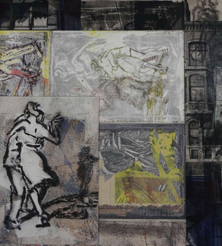Original artwork dance and sewing machines by artist Lys Flowerday - WALTZ FOR WINNARETTA